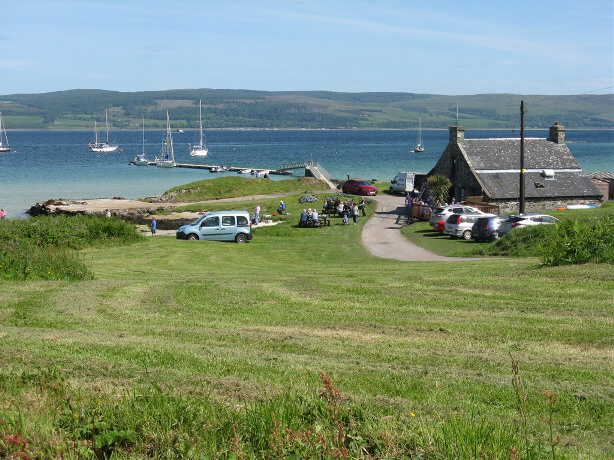 The Boat house Gigha with Kintyre across the water