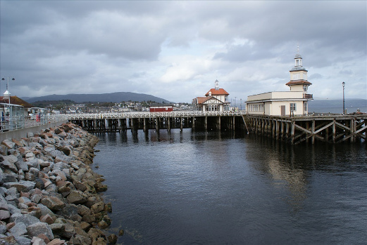 The Victorian Dunnon Pier on the river Clyde