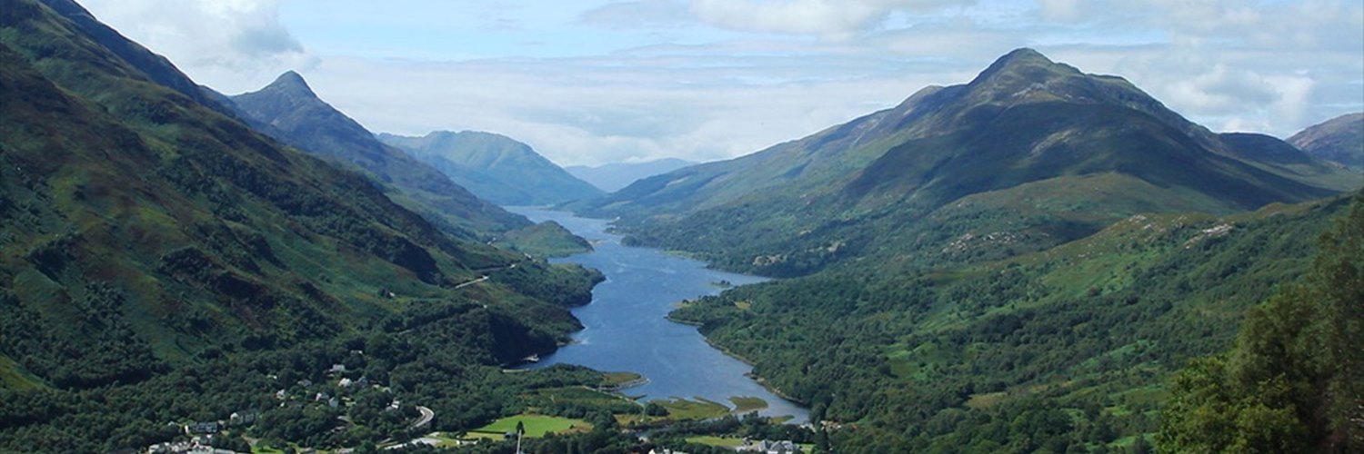 Loch Leven and Kinlochleven from the Mamores